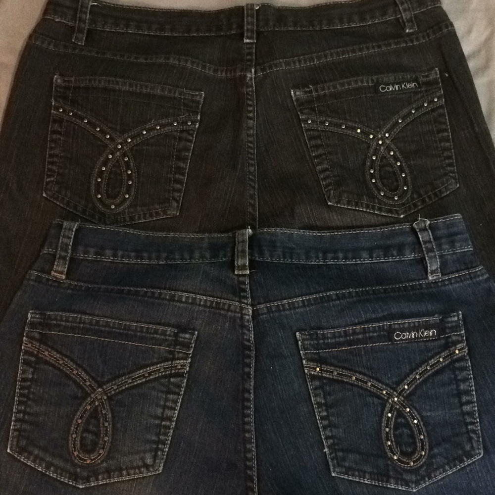 Calvin Klein Jeans 2 Pairs Black/Blue size 12